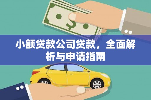 前金小额贷款公司贷款，全面解析与申请指南