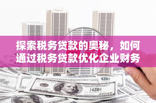前金探索税务贷款的奥秘，如何通过税务贷款优化企业财务