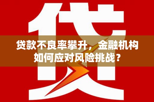 前金贷款不良率攀升，金融机构如何应对风险挑战？