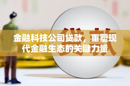 前金金融科技公司贷款，重塑现代金融生态的关键力量