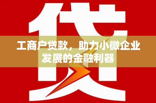 前金工商户贷款，助力小微企业发展的金融利器