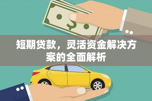 前金短期贷款，灵活资金解决方案的全面解析