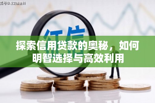 前金探索信用贷款的奥秘，如何明智选择与高效利用