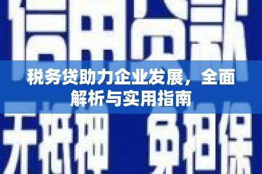 前金税务贷助力企业发展，全面解析与实用指南