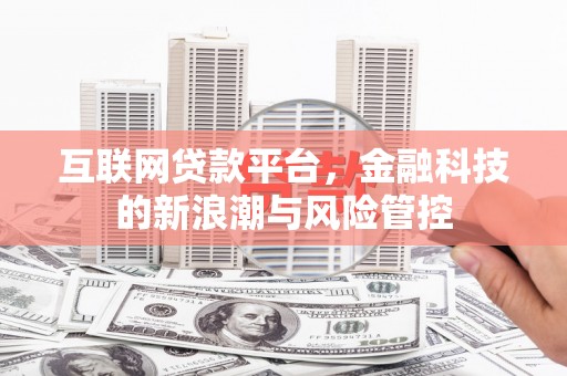 前金互联网贷款平台，金融科技的新浪潮与风险管控