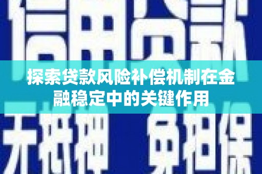 前金探索贷款风险补偿机制在金融稳定中的关键作用