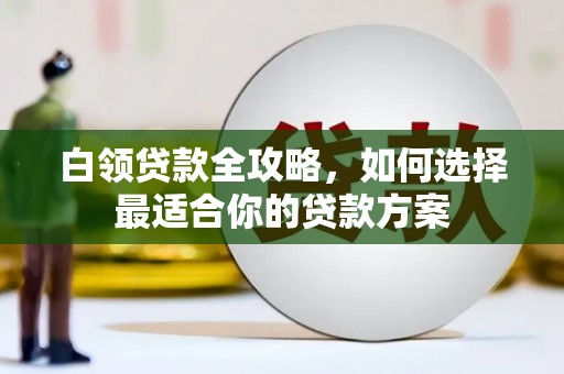 前金白领贷款全攻略，如何选择最适合你的贷款方案